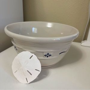 Longaberger Woven Traditions Medium Mixing Bowl Blue Accents